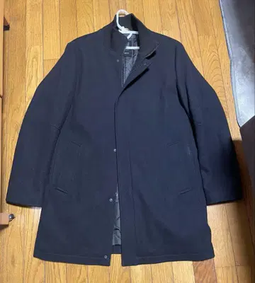 ZARA 리브 스탠드 카라 남성용 롱 코트