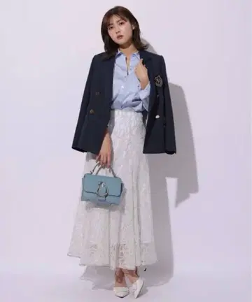 메쉬 레이스 플라워 에스카르고 스커트 Apuweiser-riche