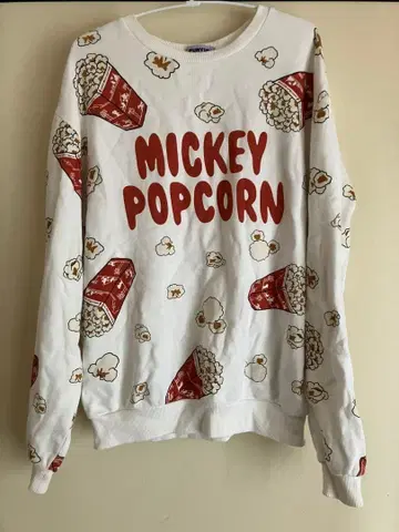 PUNYUS 미키 팝콘 맨투맨 L