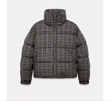 ZARA 체크 무늬 퀼팅 아노락