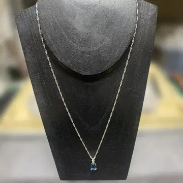 블루 토파즈 실버 목걸이