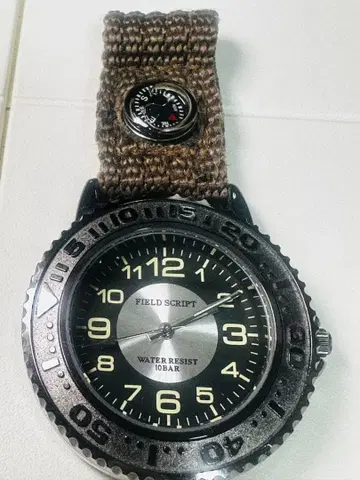 FIELD SCRIPT 아날로그 손목시계 나침반 포함