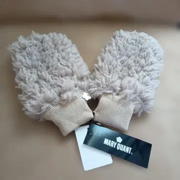 새상품 MARY QUANT 컬 에코퍼 핸드 워머 장갑 브라운