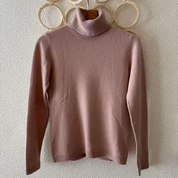 malo 이탈리아제 캐시미어 100% 터틀넥 스웨터 핑크 40