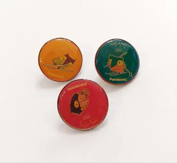 나가노 올림픽 스노우 렛츠 Panasonic 핀 배지 세트