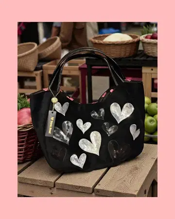 Think Bee! 락하트 스팽글하트 토트백