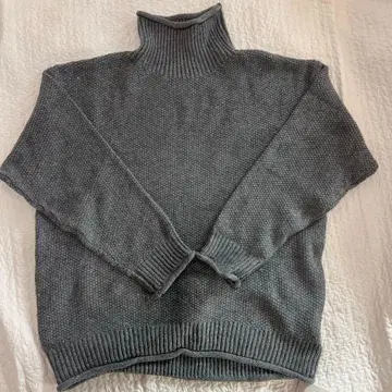 [미사용 새상품] HUG.U 터틀 니트 사슴 니트 L 사이즈 그레이