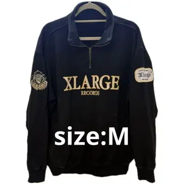 구제 의류 XLARGE 엑스라지 하프 지퍼 와펜 맨투맨