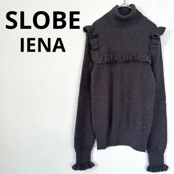 슬로브 이에나 터틀넥 니트 알파카 혼방 울 혼방 프릴