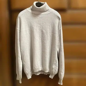 라이트 그레이 터틀넥 스웨터 캐시미어 100%