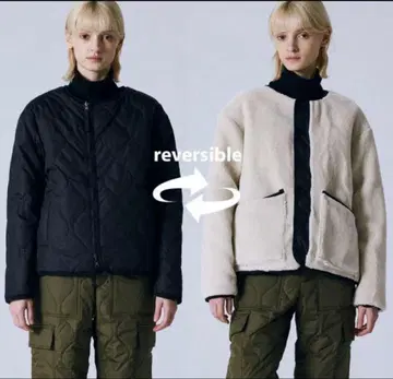 TAION 타이온 밀리터리 리버서블 크루넥 다운 자켓 L