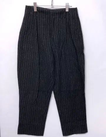 일본산 레트로 모드 구제 의류 스트라이프 트위드 슬랙스 트라우저 팬츠