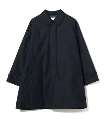 BEAMS BOY 코튼 폴리에스테르 샴브레이 스탠 칼라 코트