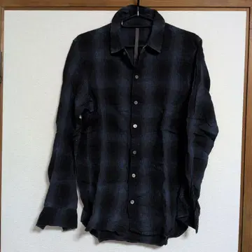 카즈유키 쿠마가이 어태치먼트 체크 긴팔 셔츠 1