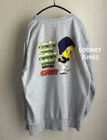 LOONEY TUNES 트위티 버드 긴팔 티셔츠 그레이