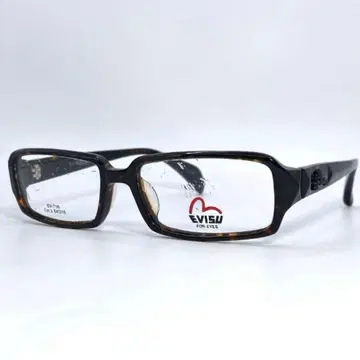 EVISU EV-716 빈티지 안경 프레임 브라운