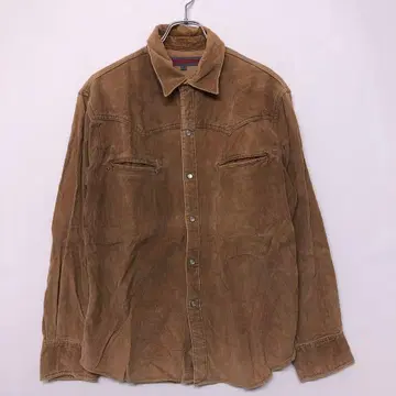 TARRAGON 올드 90s 구제 의류 긴팔 코듀로이 웨스턴 셔츠