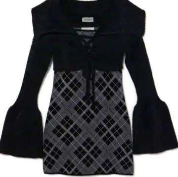 레이스업 니트 원피스 bubbles 버블스