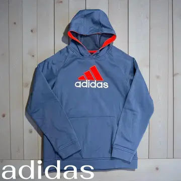 adidas 그레이/레드 후드 부착 후드티