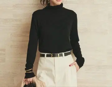 [ 새상품급 ] 2way nuance jersey 터틀넥 상의