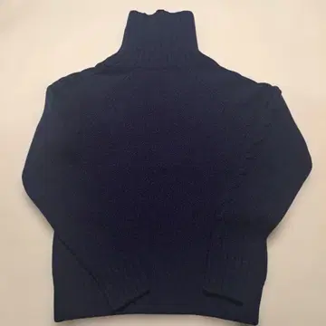 MHL. 마가렛호웰 터틀넥 소매 케이블 니트 네이비