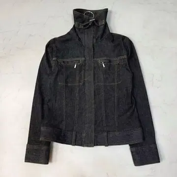 Y2K 헤이세이 스탠드 카라 데님 자켓 블랙 L 갸루