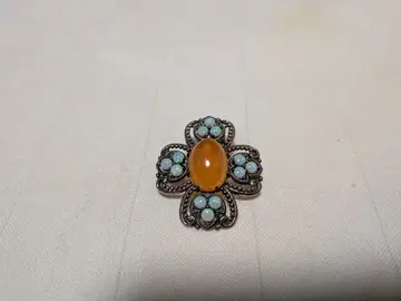 록잔 실버대 오팔 브로치