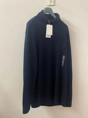 미사용 새상품 XXL 유니클로 캐시미어 100% 터틀넥 스웨터 네이비