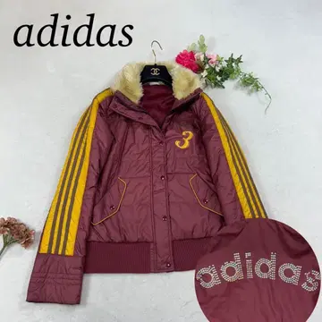 K417 L 아디다스 Y2K 로고 프린트 점퍼 퍼플 여성용