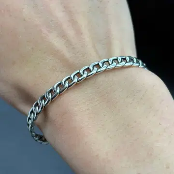 실버 925 키헤이 뱅글 심플 각인 은 여성용