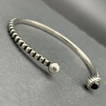 오닉스 실버 925 각인 뱅글 팔찌 은 심플
