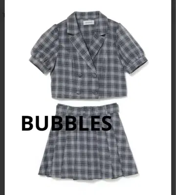 버블즈 BUBBLES 크롭 자켓 셋업 그레이 M