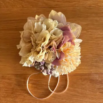 ourhome 꽃다발 코사지 대 크림 베이지