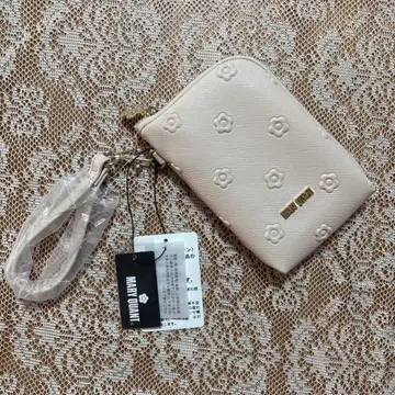 새상품: MARY QUANT :데이지:플라워:멀티 파우치 베이지:귀여운