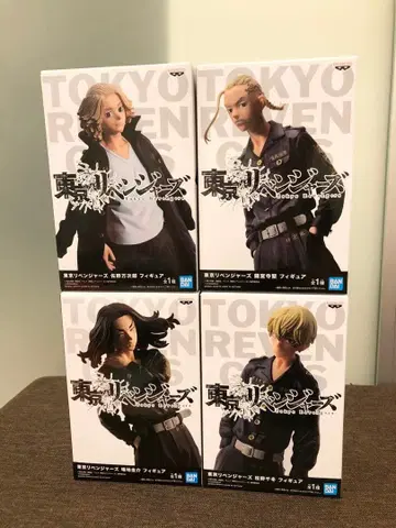 도쿄 리벤저스 마이키 드라켄 바지 케이스케 치후유 피규어 4개 세트