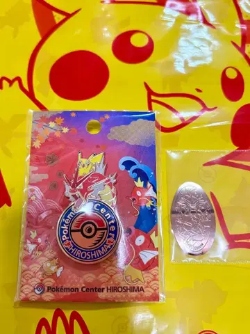 새상품 포켓몬 센터 히로시마 한정판 핀즈 메달 리프