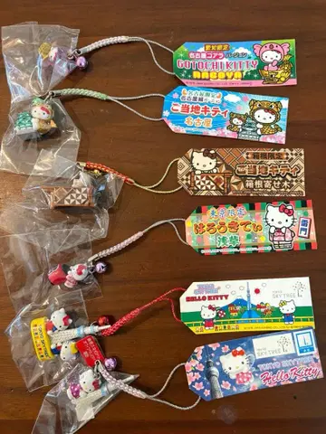 지역 한정 키티 스트랩 나고야 도쿄 하코네 6개 세트