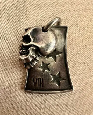 스털링 실버 스컬 디자인 펜던트 탑