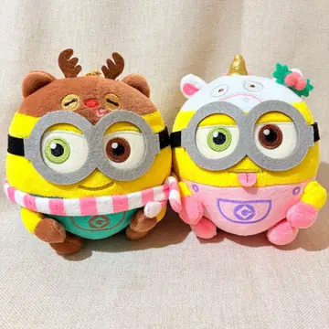 미니언즈 봉제 인형 키링 스트랩 묶음 판매 인형옷