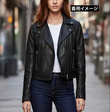 [ 천연 가죽 ] Levi's 리바이스 여성용 라이더 자켓 블랙 M