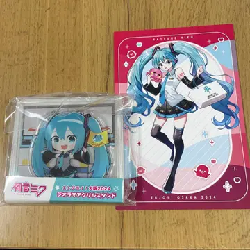엔조이 오사카 하츠네 미쿠 디오라마 아크릴 스탠드, 엽서 세트