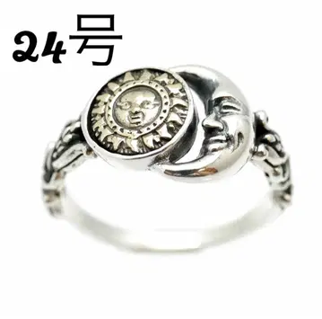 새상품급! 실버925 마야 문명 태양과 달 반지 24호