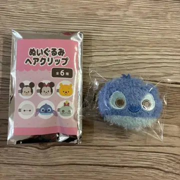 디즈니 봉제 인형 헤어 클립 스티치