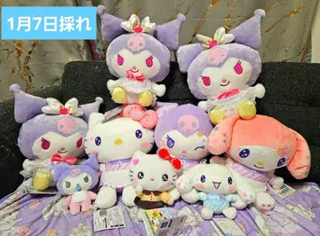 새상품 헬로키티 마이멜로디 봉제 인형 세트 9개 세트