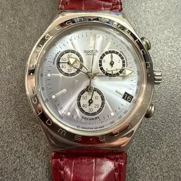 스와치 SWATCH 크로노그래프 손목시계 아이스 블루 스카이블루 새상품급