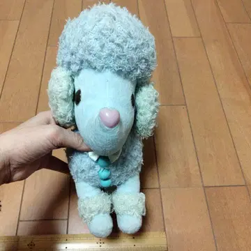 스카이블루 푸들형 봉제 인형 약 30cm
