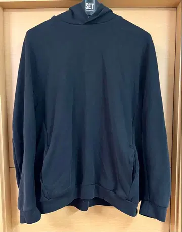 블랙 후드 부착 후드티 어태치먼트 오버 사이즈 XL