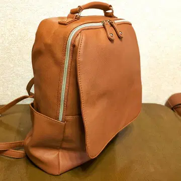 브라운 백팩 핸들 포함