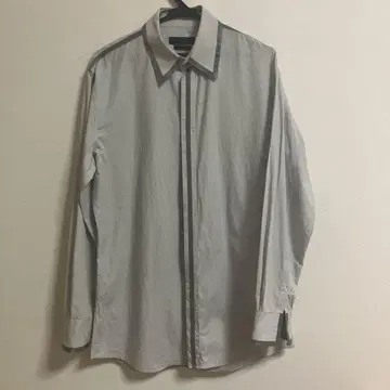 ALEXANDER MCQUEEN 그레이 스트라이프 긴팔 셔츠