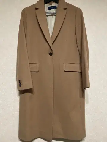 쉽스 카멜 38 Super100's 울 체스터 코트